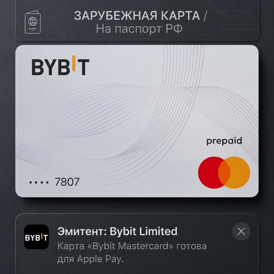 Виртуальная Mastercard BYBIT с поддержкой Apple Pay Google Pay и Alipay доступна россиянам через онлайн-заявку